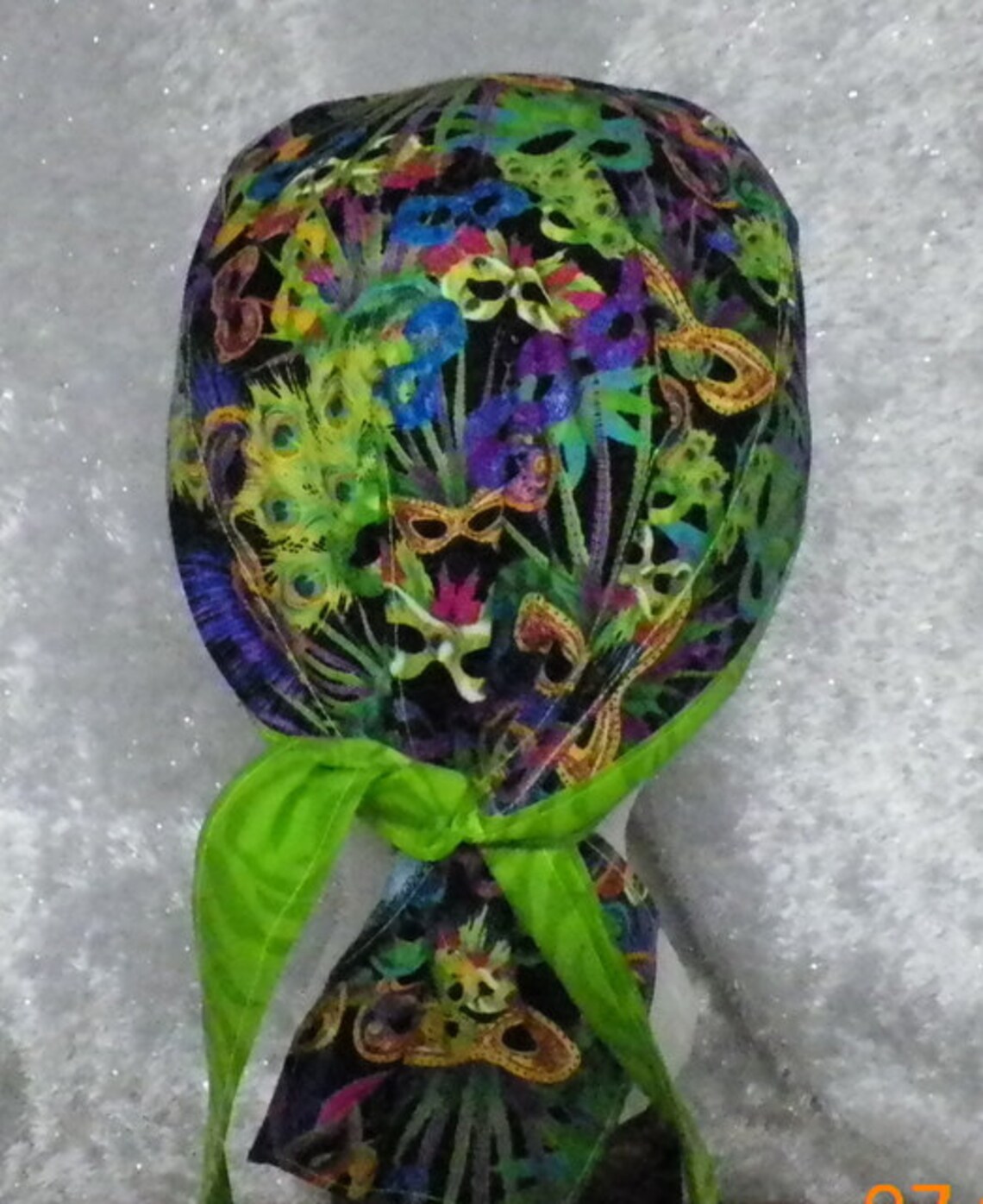 Mardi Gras Mask Print Do Rag/head Gear/skull Cap/chemo Hat/cancer Do ...