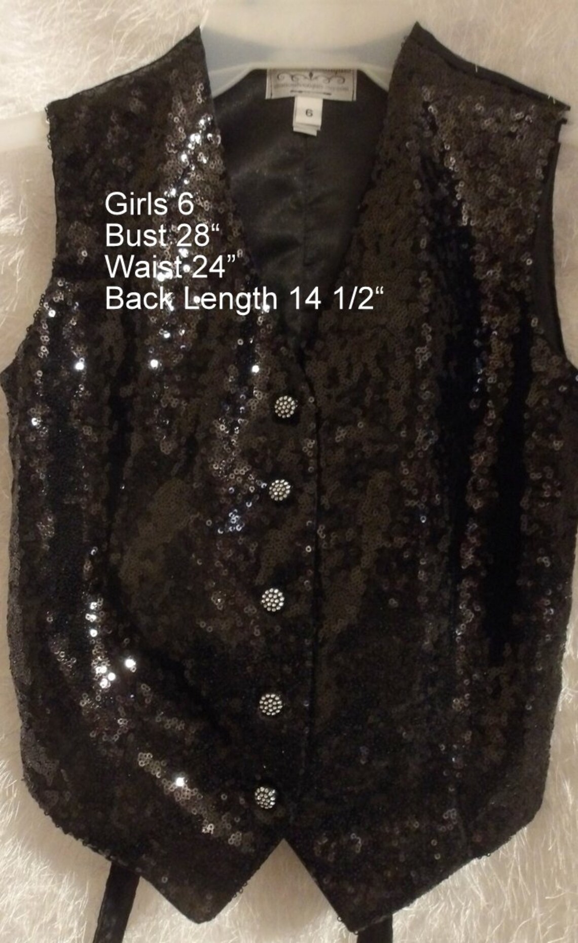 Saddleseat Vest New Purple or Black Sequin Child/girls Size 4 Etsy