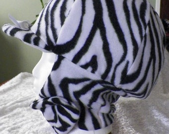 Safety Helmet English/Hunt Covers for Equine (horse) or Biker's Fleece Zebra Print/Warm Helmet Cover/English Cover