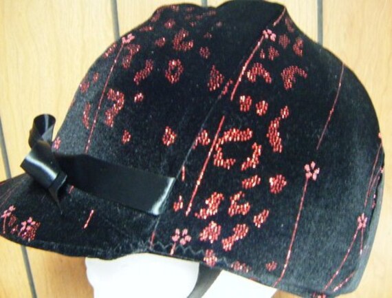 Clearance English Helmet English/hunt Covers/lycra Velvet With Red