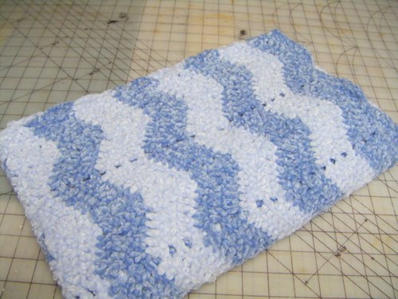 Crochet Baby Blanket in Bernat Baby Velvet Yarn Chevron Pattern Etsy
