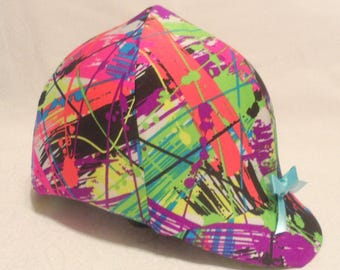 Helmet English/Hunt Covers Lycra  Multi Colors Print