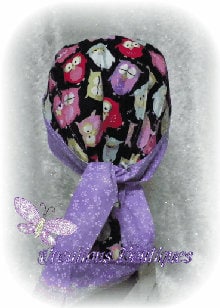 Multi Color Owls Do Rag/Head Gear/Skull Cap/ Du Rag/Durag
