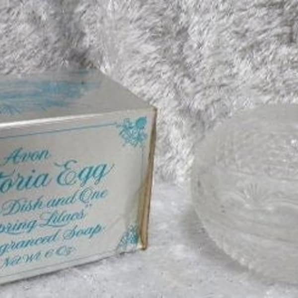 Avon Fostoria Egg Soap Dish Stamped Mothers Day 1977