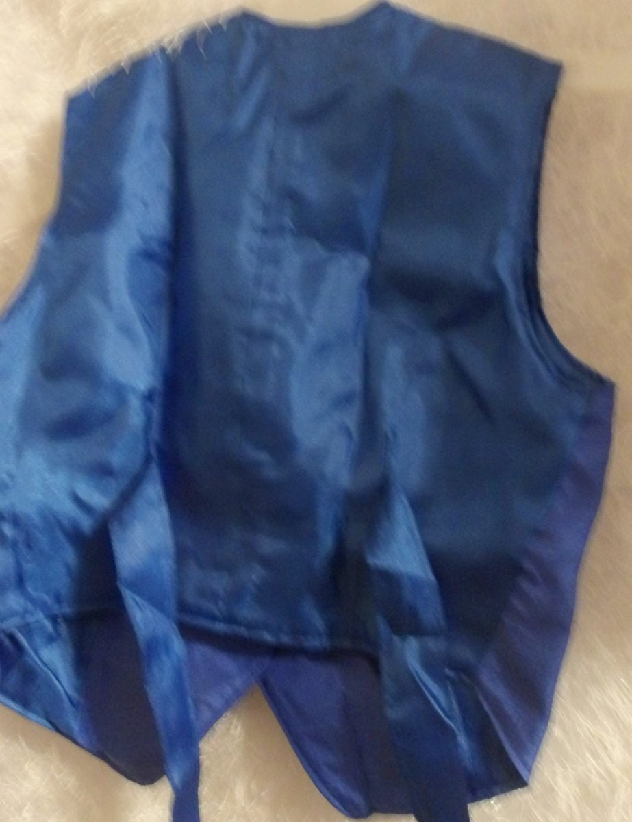 Saddleseat Vest Royal Blue Shantung Fabric Adult Size 16 or Etsy