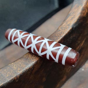 Himalyan Tibetan Etched Carnelian Vintage Agate Bead