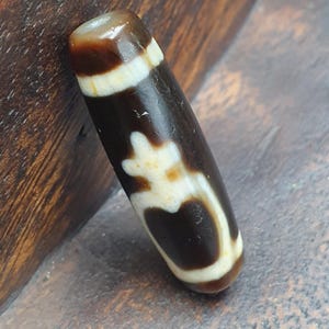 Vintage Himalaya tibetischen Schatz Vase Muster Achat Dzi Perle Amulett