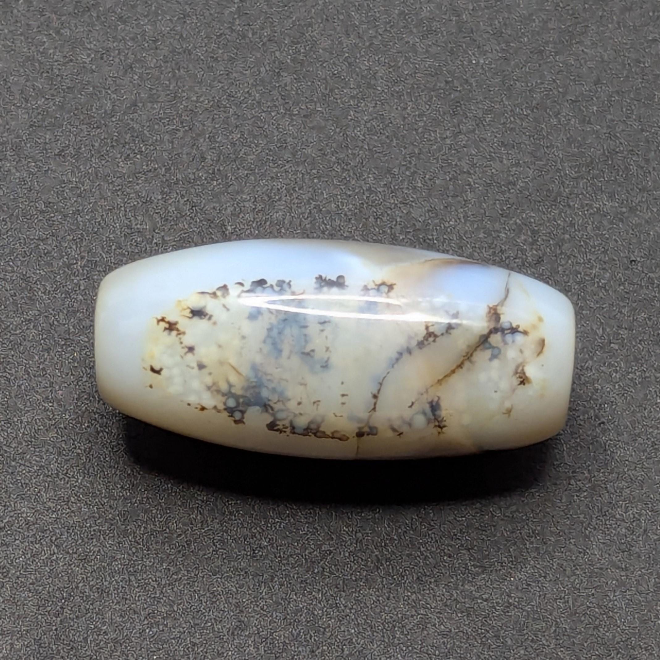 Lot De Perles D’agate Pumtek Antique – Origine Tibet – Style Asiatique Et Yéménite – Neuf