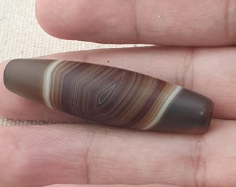 Rare Suleimani Eye Agate Bead Amulet Vintage Yemeni Stone