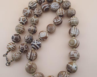 Burmese Ancient Style Pumtek Pyu Beads Necklace
