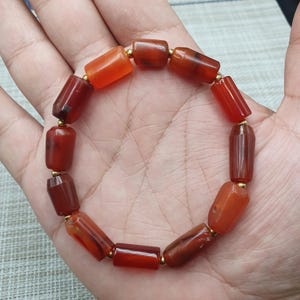 Antique African Carnelian Beaded Bracelet From Mali