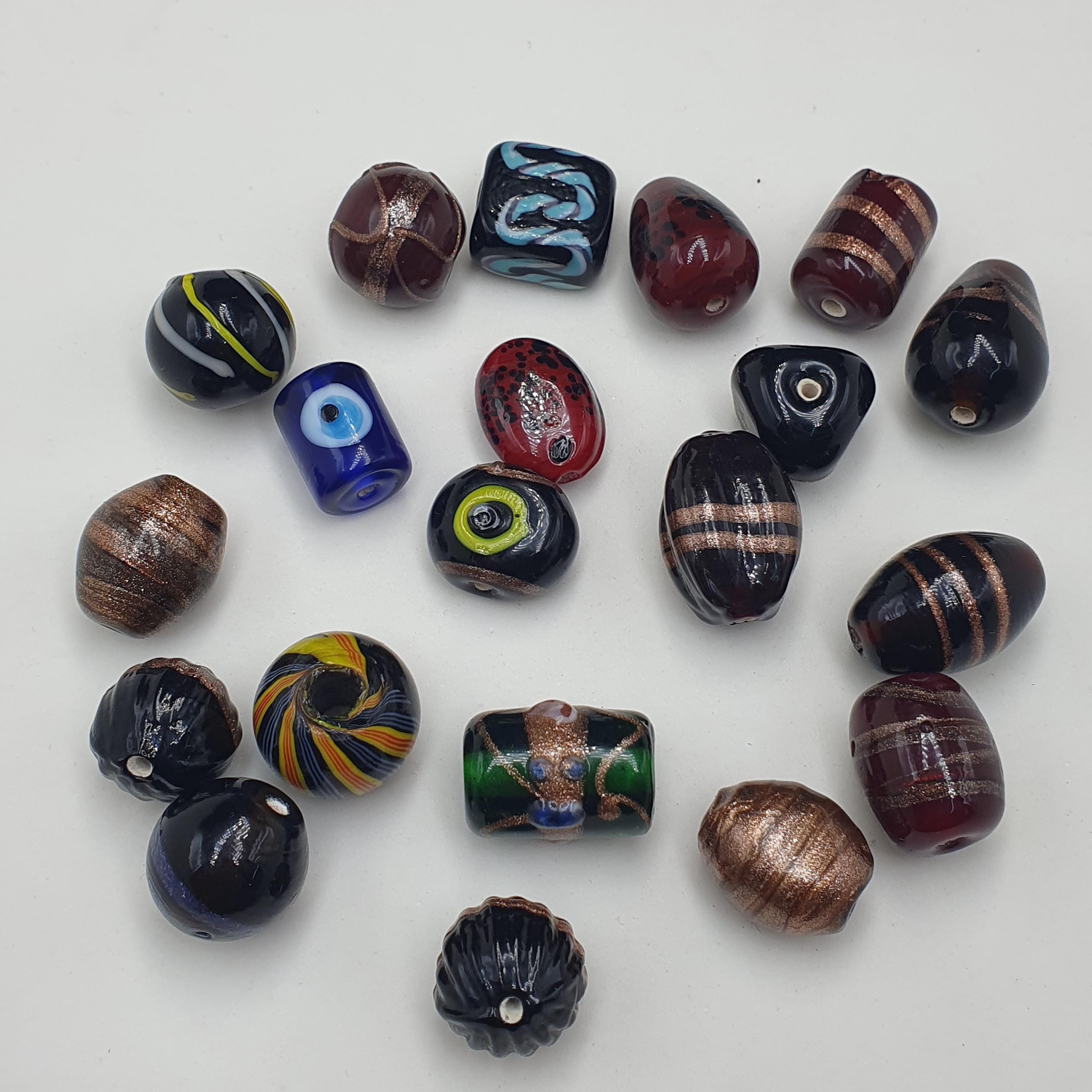 Lot de perles en verre d'occasion - Loisirs créatifs Lot de perles en verre d'occasion - Loisirs créatifs