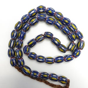 Vintage Venetian Style MultiColor Chevron Beaded Necklace