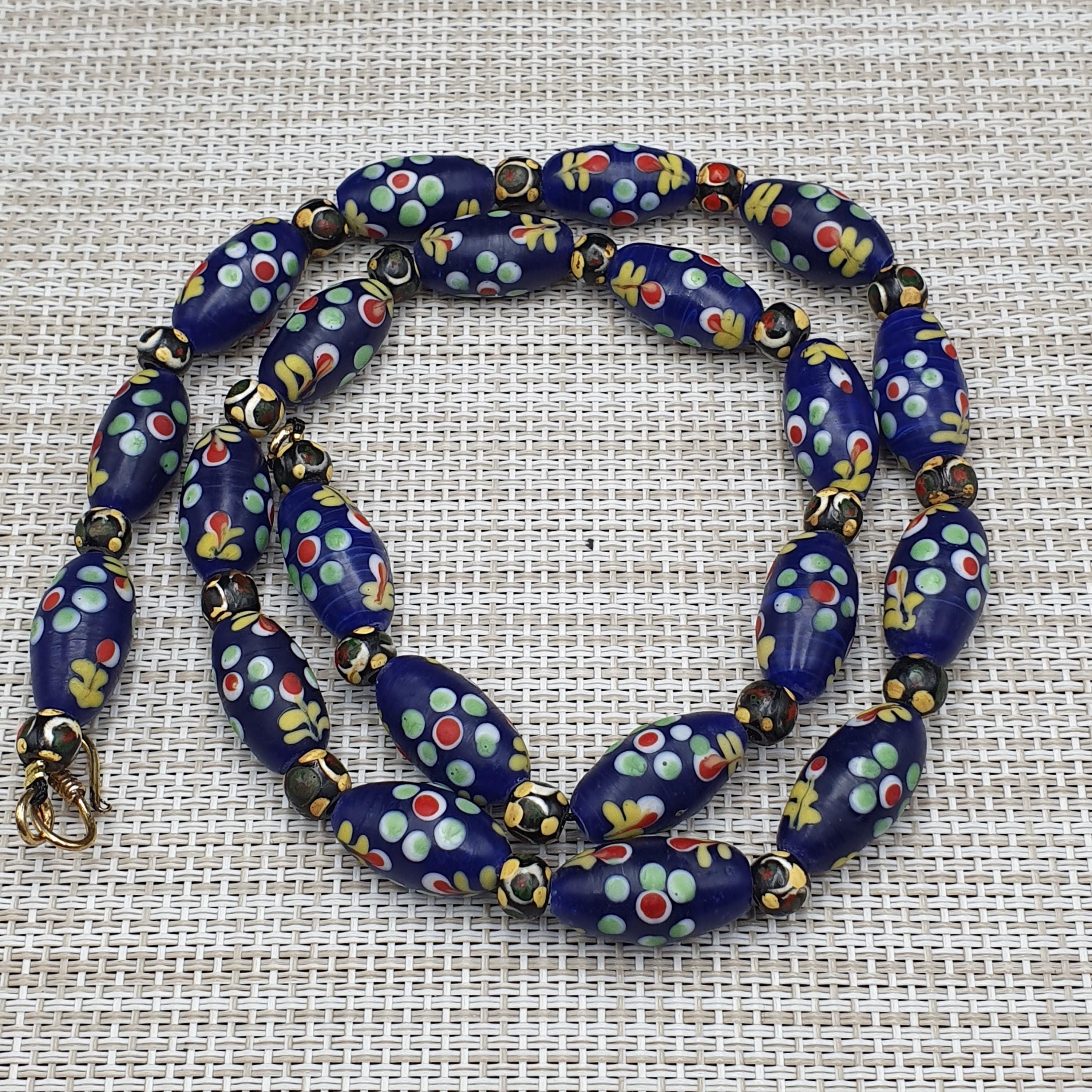 Lot De Perles Anciennes En Verre Brunet (vers 1900) - Type Yeux De Poupées - Fabriqué En France