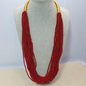 Vintage Venetian WhiteHeart trade Bead Necklace 2-3mm