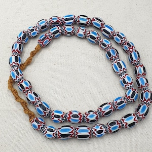 Venetian Style Chevron Beaded Necklace Strands