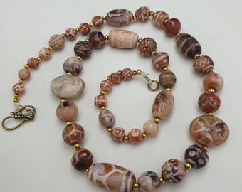 14ピースの古いアンティーク天然エッチングカーネリアンビーズ - Etsy 日本