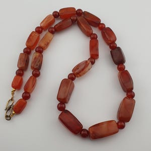 Antique Carnelian Agate Beads Necklace From Africa Mali