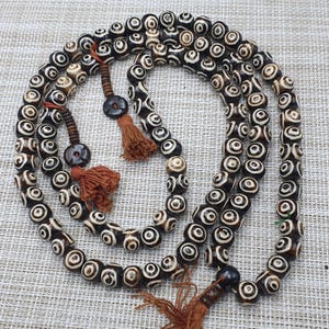 Prayer Bead 108 Mala Vintage Nepali Bone Necklace