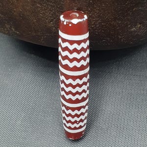 Himalyan Tibetan Etched Vintage Carnelian Agate Bead