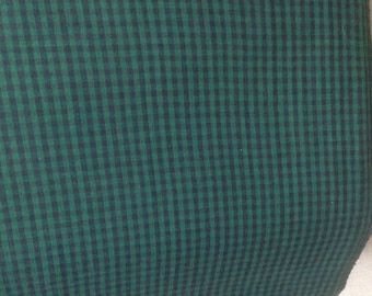 Green Cotton Fabric Vintage Cotton Fabric Dark Green Cotton Fabric - 1 yard