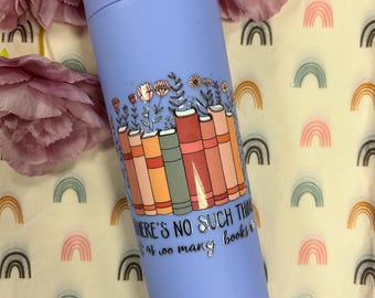 Vaso para amantes de los libros: vaso reutilizable con pajita y cita divertida