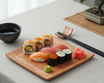 Talerz do sushi: ręcznie wykonany talerz ceramiczny do serwowania