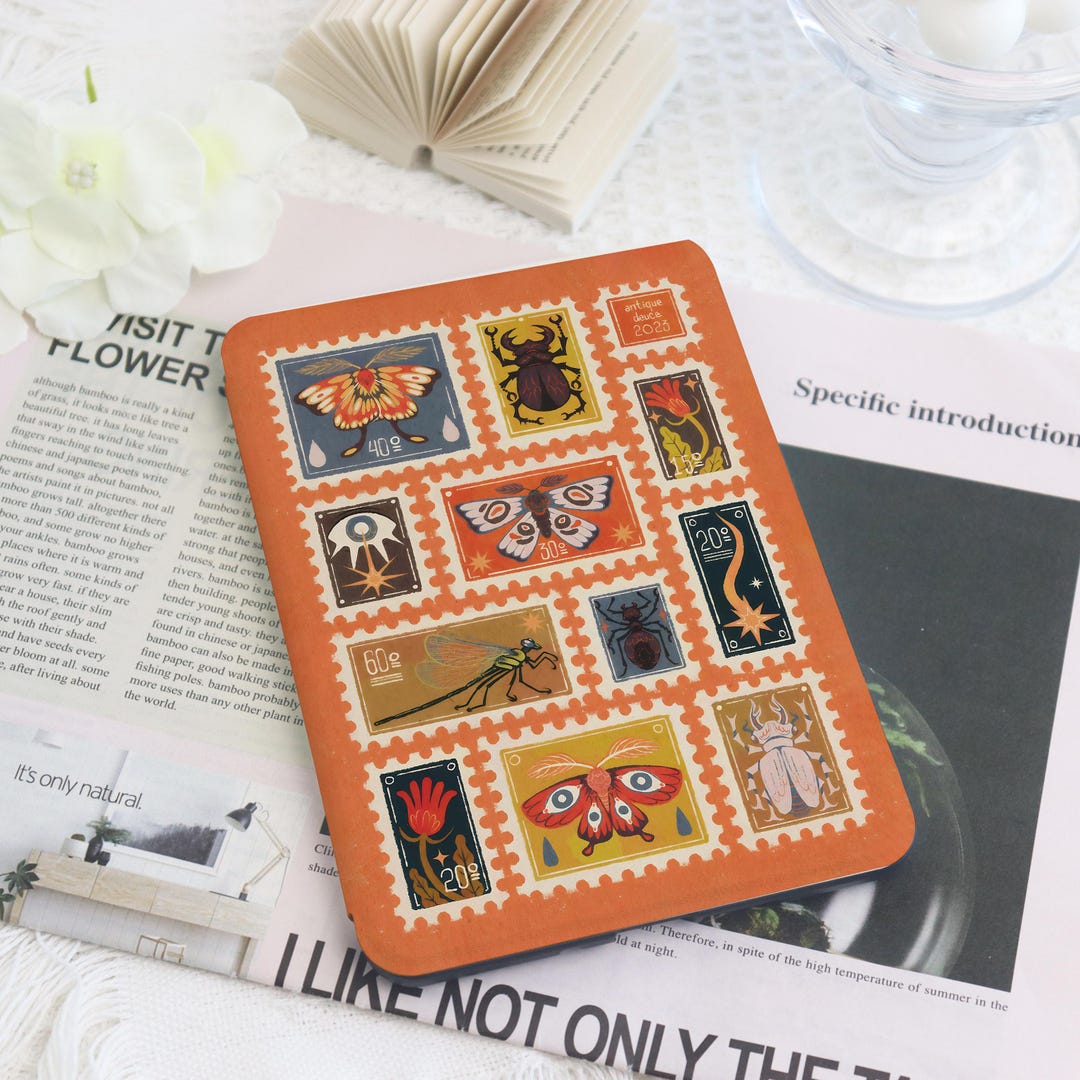 Vintage Stamp Book Kindle & Kobo Case With Hand Strap,e-reader Cover ...