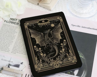 Retro Dragon Kindle & Kobo Case with Hand Strap, E-Reader Cover for 2024 New Kindle Paperwhite 12th Kindle Kobo Clara Case, Bookish Gift