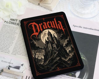 Gothic Castle Kindle Case with Hand Strap, Vampire Moon E-Reader Cover for Paperwhite 12th/11th Gen, Colorsoft, Kobo Clara, Bookish Gift