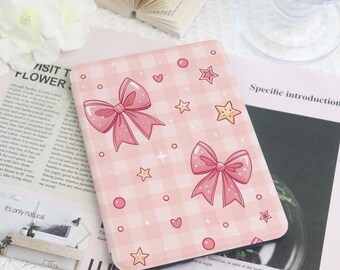 Pink Bow Design Kindle Case Custom For Paperwhite 1/2/3/4 With Auto Wake/Sleep, Kindle 2022 2024, Kindle Paperwhite Cover, Gift for Her