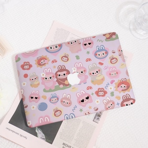 Adorable coque Labubu pour MacBook, étui de protection rigide personnalisée pour ordinateur portable pour Macbook Air 13/11/15 Macbook Pro 13/14/15/16, housse pour ordinateur portable