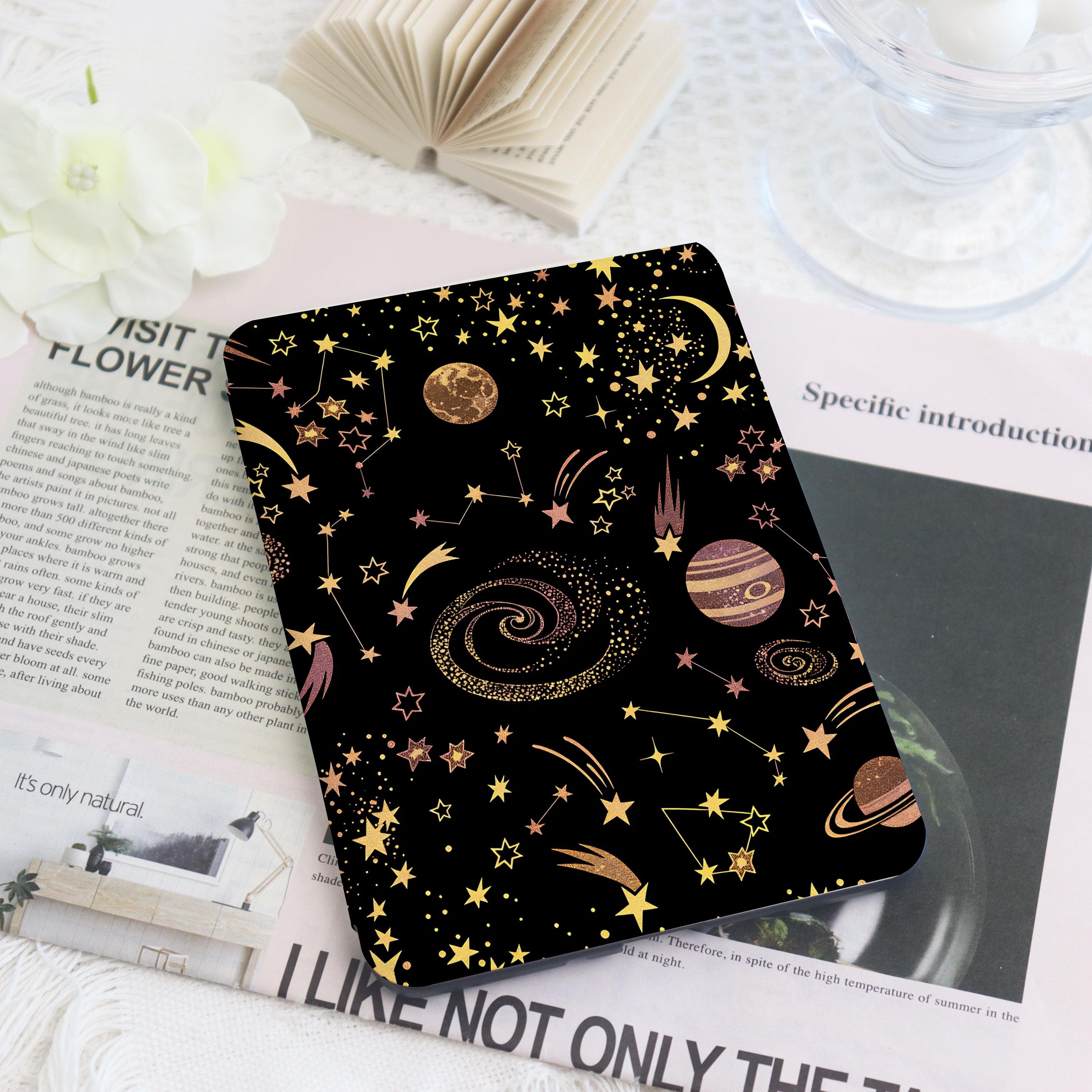 Amazon Kindle 本体 美品　星座柄カバー付き Celestial Galaxy Kindle Case With Golden Stars & Planets, Cover