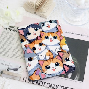 Cute Cat Kindle Case, Custom Cover for Paperwhite 1/2/3/4 & 2022/2024, Auto Sleep/Wake, Kindle Paperwhite Case, Gift for Cat Lovers