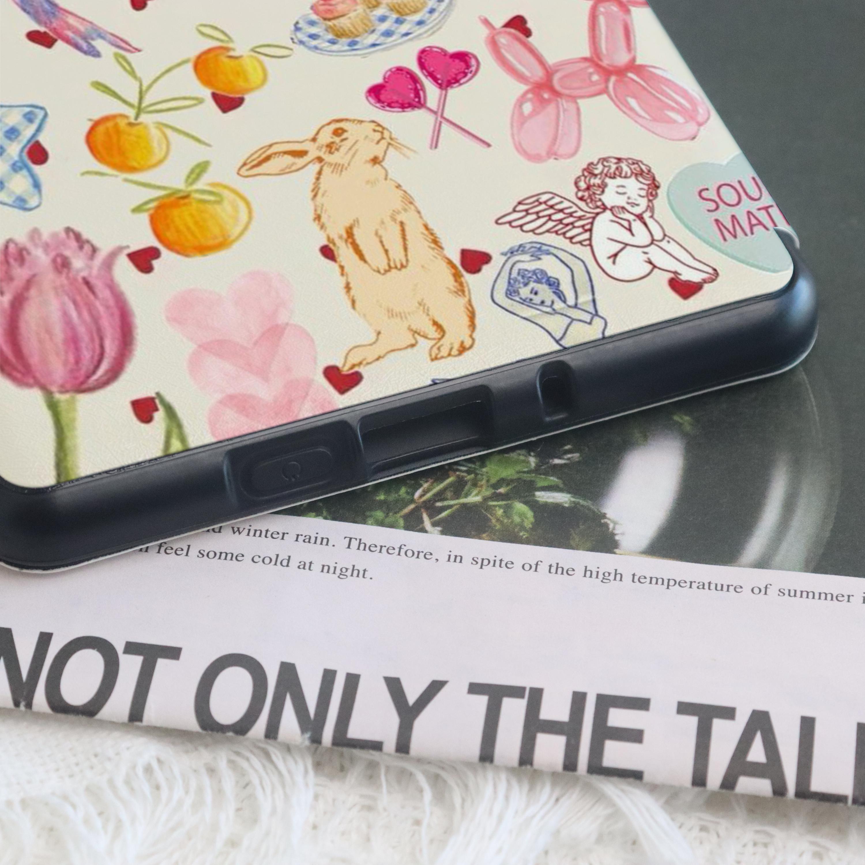 Cute Illustrations Kindle Case With Hand Strap Custom For Paperwhite 1/2/3/4,Kindle 2022,Kindle case,Colorsoft Cover,kindle 10th 11th Gen