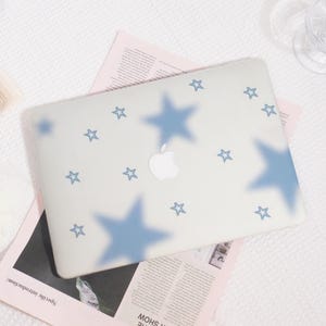 Light Blue Star MacBook Air Case, Hard Laptop Cover, Protective Case for MacBook Air 11/13/15, MacBook Pro 13/14/15/16, Laptop Sleeve