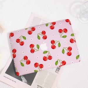 Coque MacBook motif cerises, coque de protection rigide personnalisée pour ordinateur portable pour Macbook Air 13/11/15, housse Macbook Pro 13/14/15/16, housse pour ordinateur portable