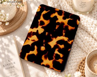 Bold Retro Abstract Flame Kindle & Kobo Case with Hand Strap,Personalized Cover for Paperwhite 12/11th Gen,Colorsoft,Kobo Clara,Gift For Her