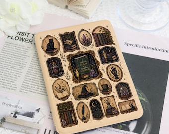 Dark Academia Kindle Case, Vintage Books & Crystal Cover with Hand Strap for Paperwhite 12th/11th Gen, Colorsoft, Kobo Clara,Book Lover Gift