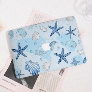 Étui pour MacBook Air à motif coquillage, housse rigide pour ordinateur portable, étui de protection pour MacBook Air 13/11/15, MacBook Pro 13/14/15/16, housse pour ordinateur portable