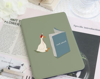 Funny Reading Goose Kindle Case, Book Baby Custom Cover for Kindle Paperwhite 12th, Kindle 10/11/12th, Kobo Clara Libra, Colorsoft Case