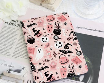 Halloween Collage Kindle & Kobo Case with Hand Strap, E-Reader Cover for 2024 New Kindle Paperwhite 12th Kindle Kobo Clara Case Bookish Gift