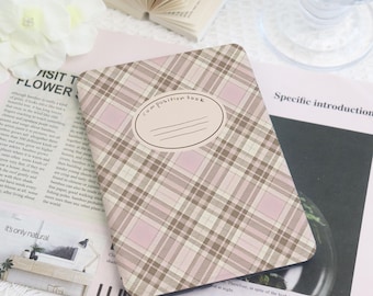 Retro Pink Oblique Stripes Kindle Case With Hand Strap Custom For Paperwhite 2/3/4,Kindle 2024,Kindle case,kindle 11th,Valentine's Day Gifts