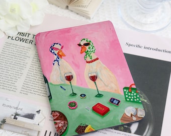 Fashion Duck Oil Painting Kindle & Kobo Case with Hand Strap, E-Reader Cover for 2024 New Kindle Paperwhite 12th Kindle Kobo Clara Case