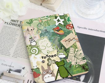 Cute Totoro Collage Kindle Case, Book Baby Custom Cover for Kindle Paperwhite 12th, Kindle 10/11/12th, Kobo Clara Libra, Colorsoft Case