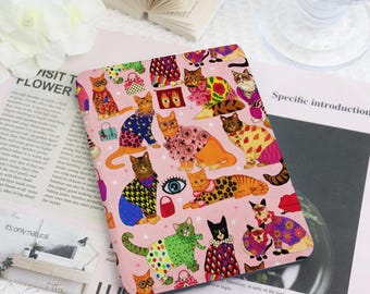 Étui pour Kindle/Kobo pour amoureux des chats avec dragonne, étui pour liseuse 2024, nouveau Kindle Paperwhite 12e étui pour Kindle Kobo Clara, cadeau livresque chat mignon