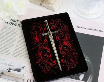 Book Sword Kindle & Kobo Case with Hand Strap, E-Reader Cover for 2024 New Kindle Paperwhite 12th Kindle Kobo Clara Case, Bookish Gift