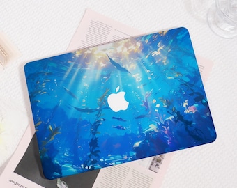 Ocean-themed MacBook Case, Custom Protective Hard Laptop Case for Macbook Air 11/13/15 Macbook Pro 13/14/15/16 Cover, Laptop Sleeve