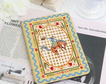 Western Cowgirl Kindle & Kobo Case with Hand Strap for Paperwhite 12th/11th Gen, Colorsoft, Kobo Clara, Vintage Country Reader Gift