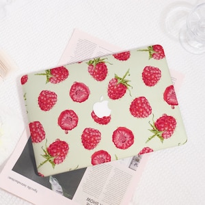 Raspberry Pattern MacBook Case, Protective Hard Shell Cover for MacBook Air 13, MacBook Pro 13/14/15/16, Adorable Laptop Case for Her
